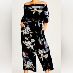 City chic M/18 floral jumpsuit